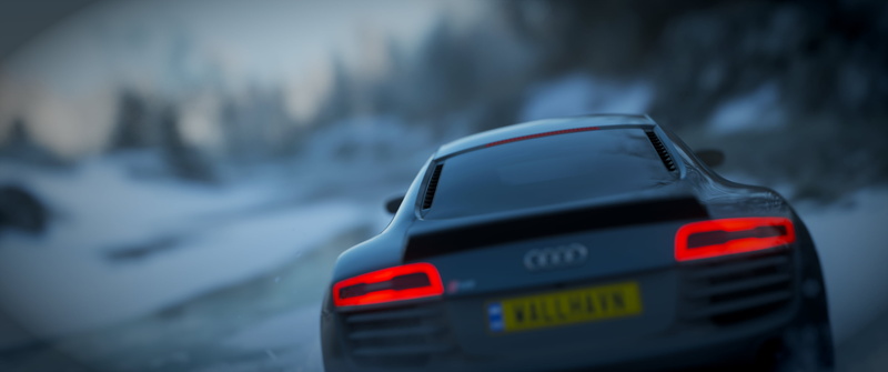 WALLHAVN, 2K, car, luxury, Forza Horizon 4, Audi R8 V10, snow