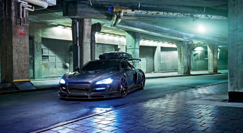 building, lighting equipment, street, city, bridge - man made structure, building exterior, olsson, Audi, car, sports, parking, night, illuminated, land vehicle