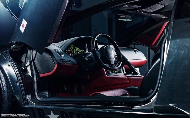 red, 1080P, cars, interior, murcielago, sv, hd, lamborghini, console, car, black, front