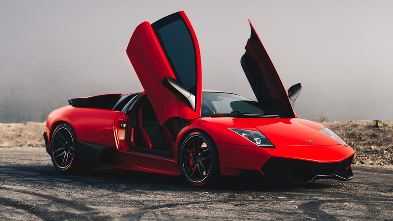 Lamborghini, Murcielago, 1080P, Matte, red