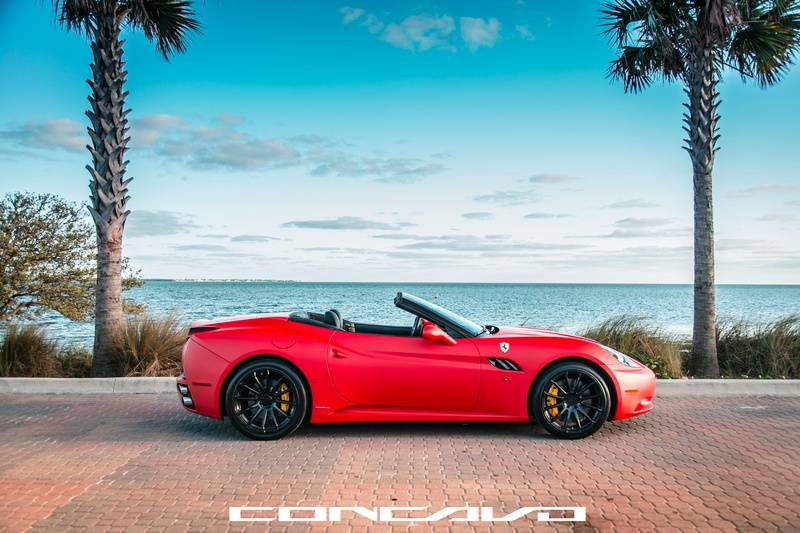 Concave, side, auto, 1080P, Matte Red, Wheels, machine, Ferrari, California