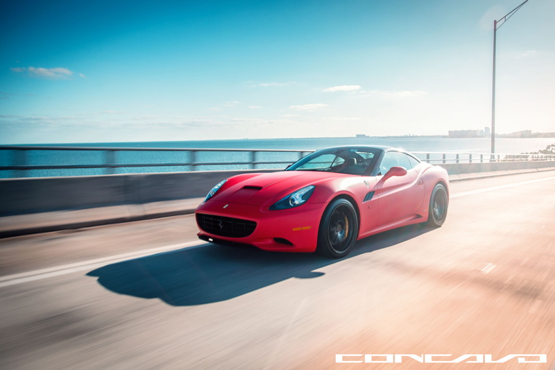 auto, machine, Ferrari, Wheels, Matte Red, Concave, California, road, 1080P