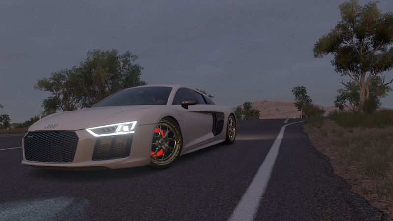 audi, audi r8, v10, retro styled, asphalt, nature, white car, travel, mode of transportation, land vehicle, tree, parking, no people, stationary, supercar