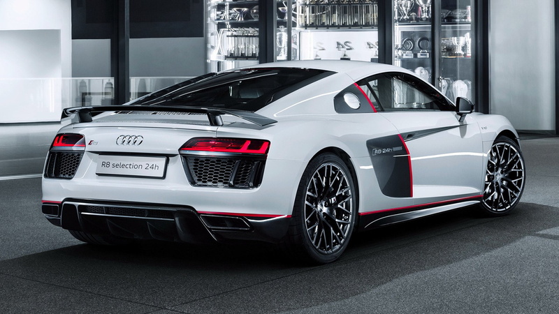 Sport Car, Audi, Coupé, White Car, Car, 1080P, Luxury Car, Audi R8, Audi R8 V10 plus selection 24h