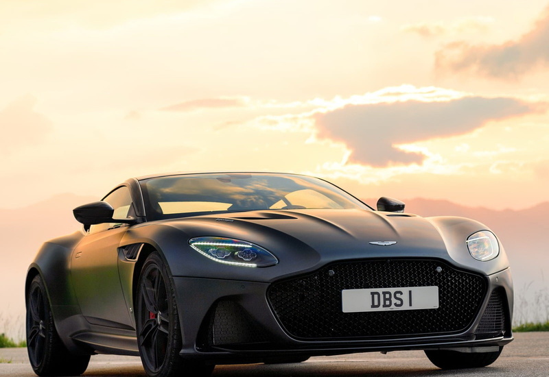 orange color, 720P, transportation, superleggera, no people, cloud - sky, sport, aston, land vehicle, sky, grey, (2019), luxury, sunset, motor vehicle