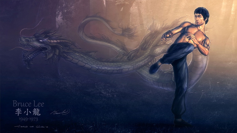 1080P, dragon, Bruce Lee, figure