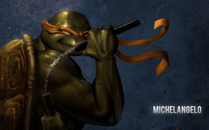 human representation, religion, mammal, representation, teenage mutant ninja turtles, art and craft, 1080P, Michelangelo, nunchuck, no people, fruit, day