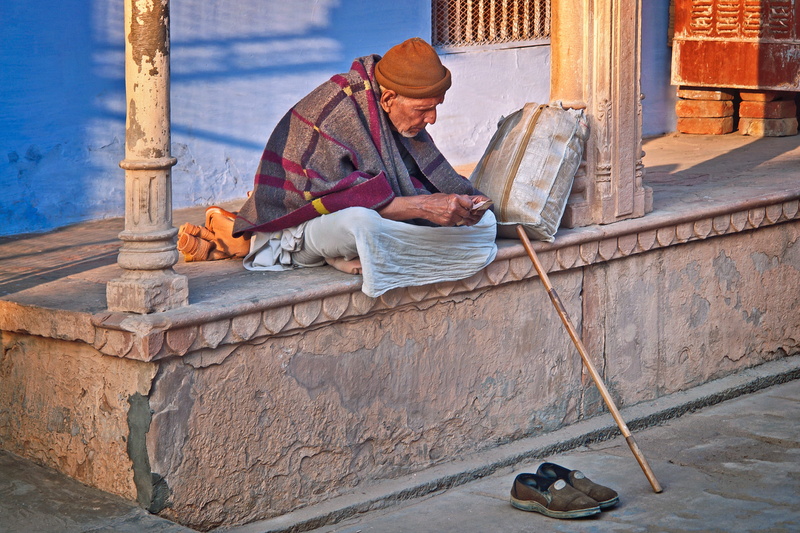 communication, day, adult, covered, person, asia, travel, blanket, black, men, full length, traditional, sitting, occupation, males, old, mature adult