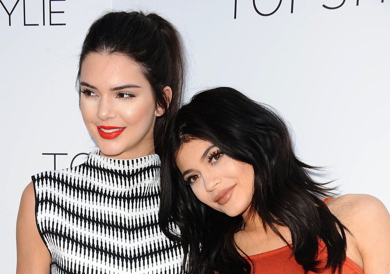 Kylie Jenner, indoors, long hair, smiling, women, black hair, front view, young adult, beautiful woman, Celebrity, young women, hair, 1080P, emotion, adult