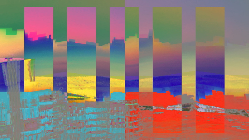 digital composite, glass - material, composite image, pattern, window, close-up, glitch art, LSD, glass, reflection, multi colored, indoors, no people