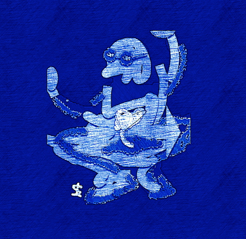 LSD, humor, psychedelic, 720P, abstract, blue, blue background