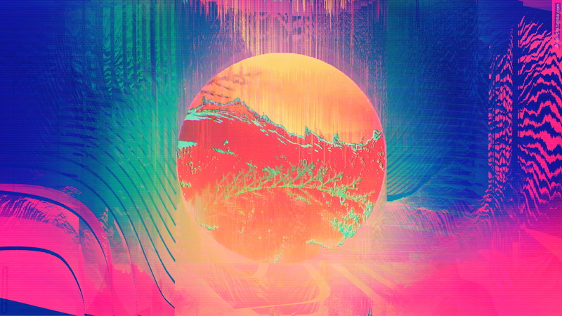 glitch art, abstract, 1080P, circle, LSD