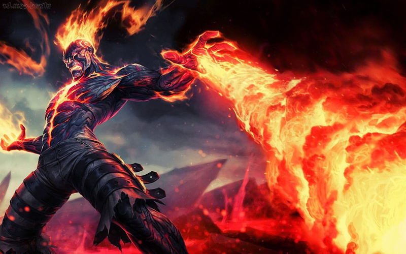 burning, fire, League Of Legends, warrior, sign, real people, flame, performance, beauty in nature, night, adult, Brand Lol, one person, heat - temperature