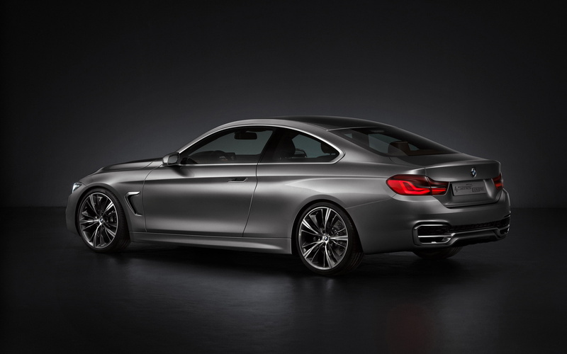 BMW 4 Series, coupe, rear, concept, 2K, series, gray, studio, bmw