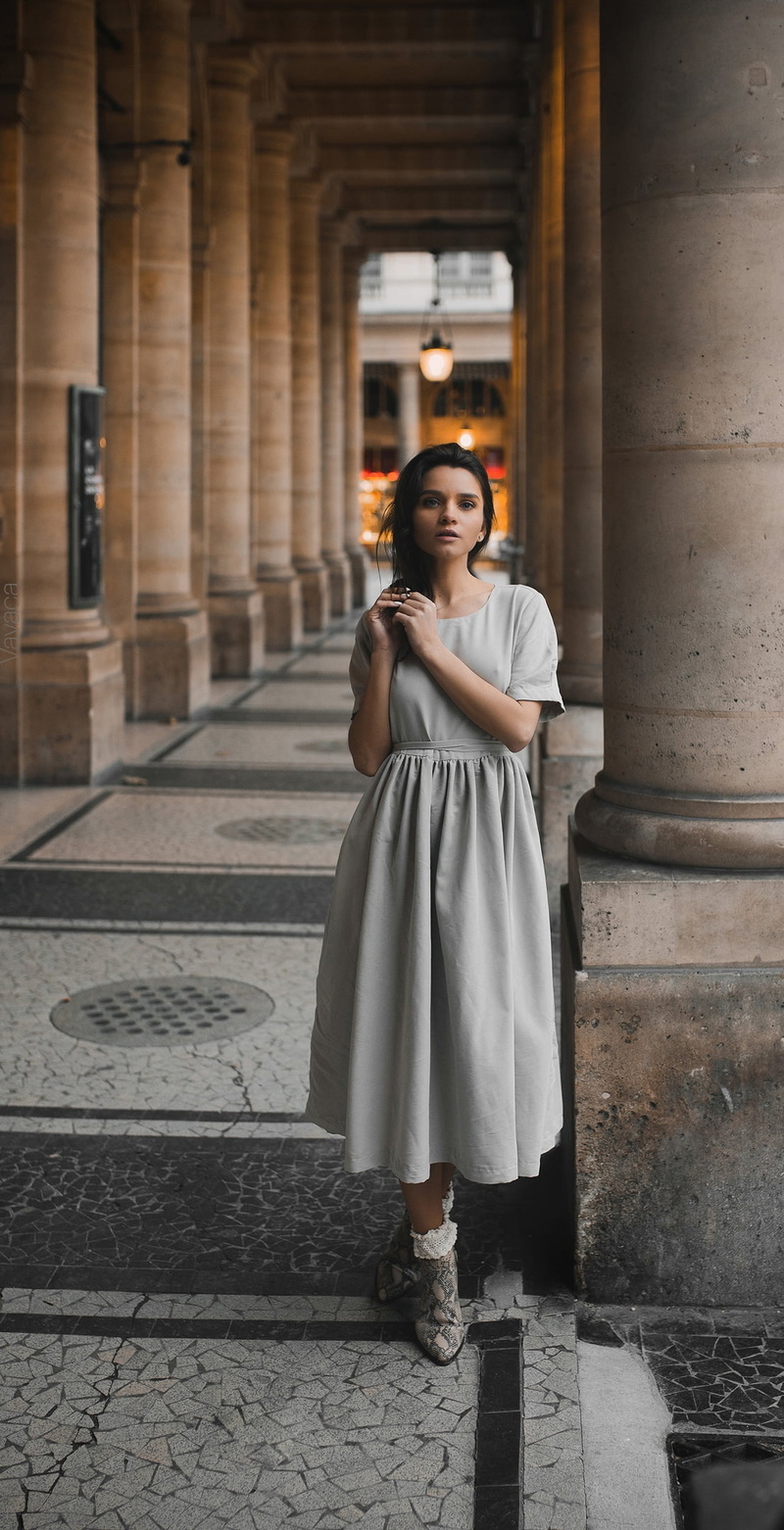 1080P, women, model, women outdoors, dress, urban, standing, Vladimir Nikolaev