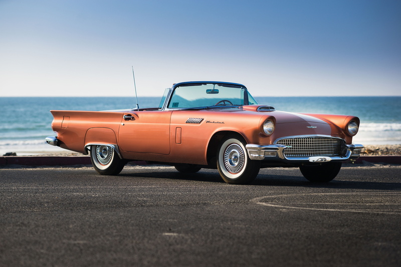 4K, Thunderbird, classic, Ford, 1957, Special, sea, T-Bird, Supercharged