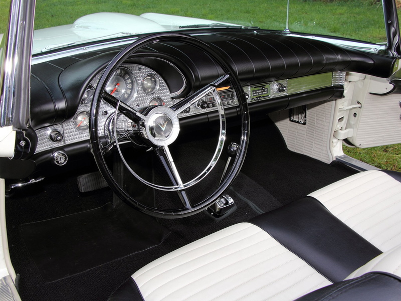 1957, 312, thunderbird, ford, supercharged, 300hp, special, 40a, retro, 1080P, interior