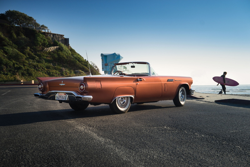 T-Bird, Supercharged, 1957, classic, Ford, Thunderbird, road, 4K, Special