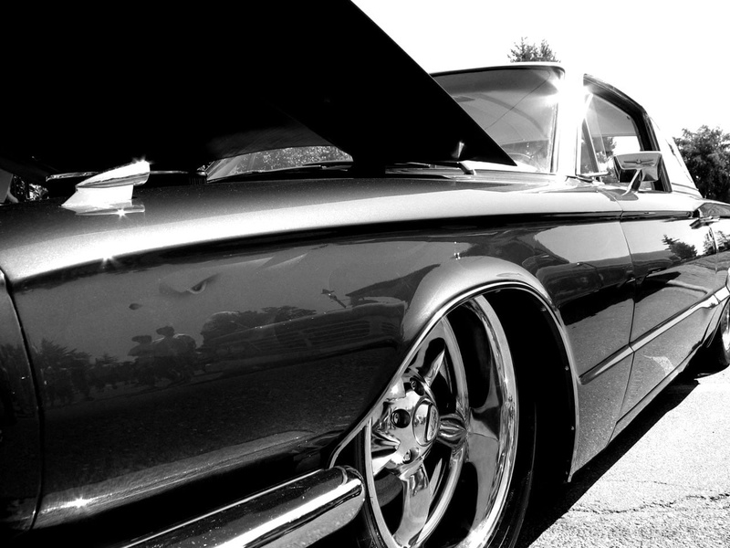 hd, cars, ford, 720P, thunderbird, bw, classic, car