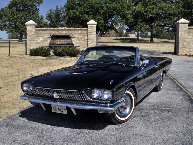 classic, 1080P, luxury, convertible, 1966, thunderbird, 76a, ford