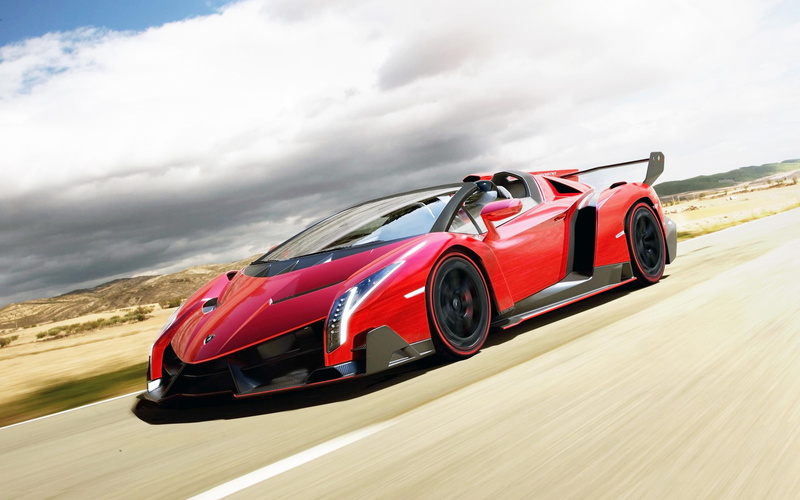 lamborghini, roadster, 2014, veneno, 2K