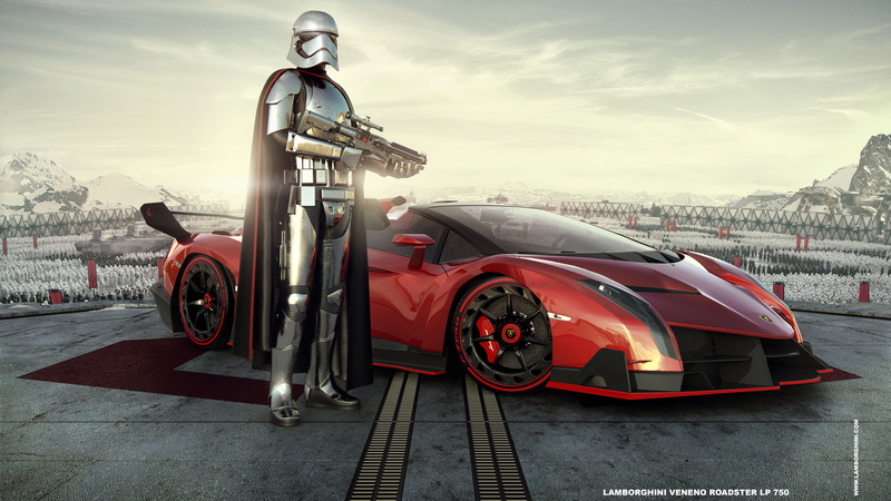 Roadster, Lamborghini, Phasma, Veneno, 2K