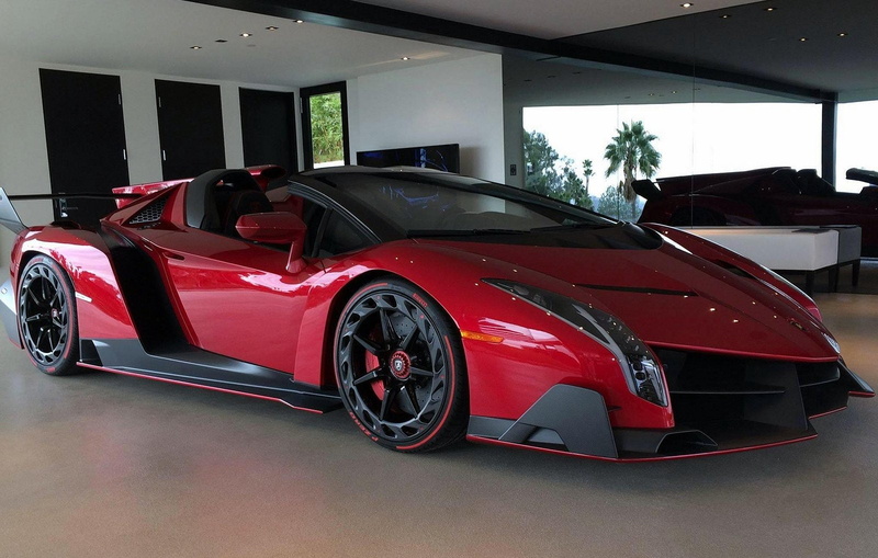 2014, italan, roadster, red, supercar, veneno, rosso, 720P, lamborghini