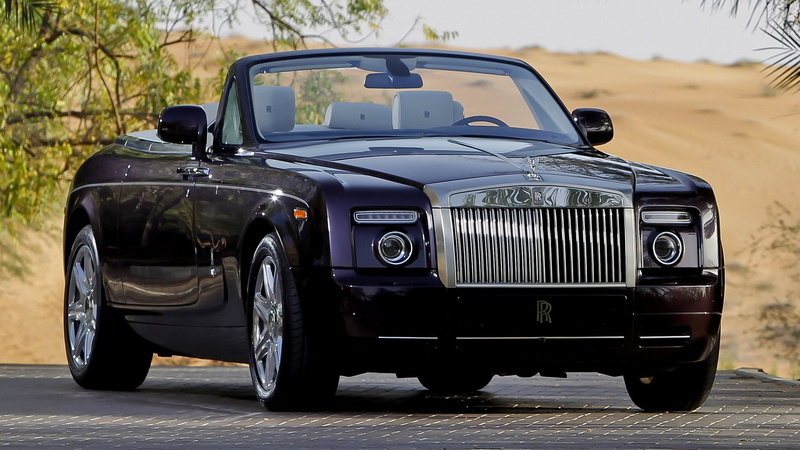 Rolls-Royce Phantom Drophead Coupe, Black Car, Luxury Car, Rolls Royce, Car, Full-Size Car, 1080P