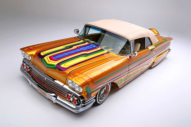 vehicle, car, chevrolet, automobile, lowrider, 1958, custom, impala, 1080P, auto
