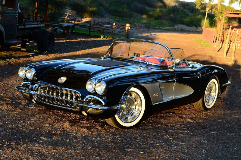 chevy, 1958, (c1), corvette, cars, modified, 1080P