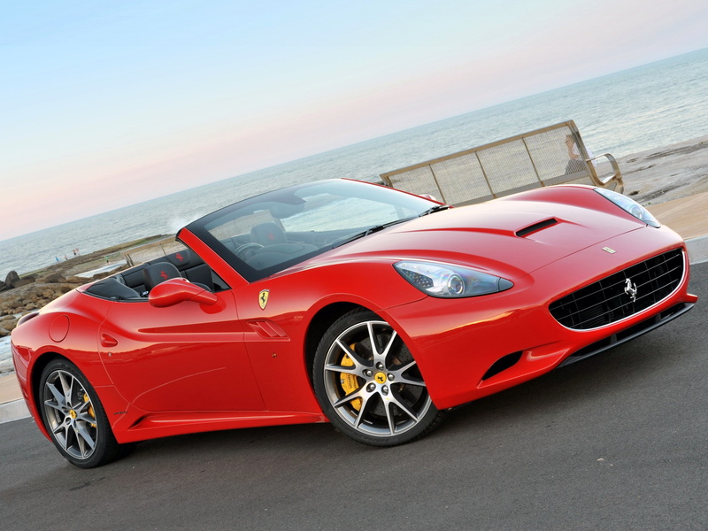 Ferrari, the car, convertible, Red, California, beautiful, 1080P