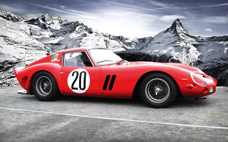 vehicles, cars, classic, gto, retro, auto, ferrari, red, 1080P, roads, 250, exotic, race, mountains
