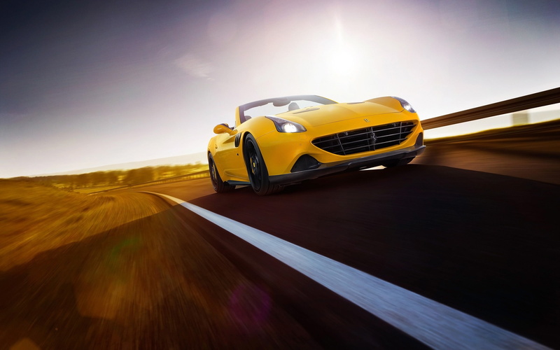 sunset, car, Novitec Rosso, 2K, road, Ferrari California T