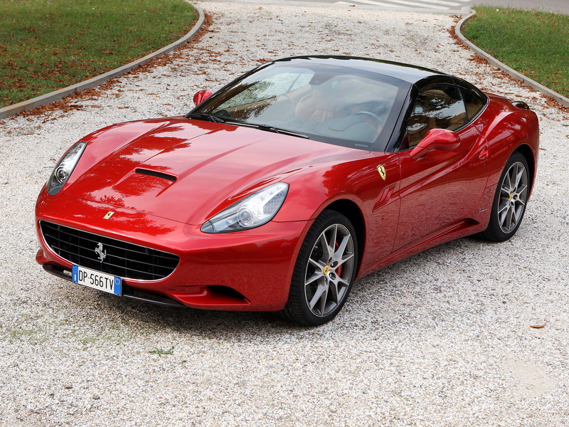 1080P, racecar, convertible, front View, no People, ferrari california, misfortune, elegance, cars, modern, land Vehicle, transportation, high angle view