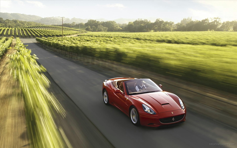 ferrari, cars, red, convertible, california, 1080P