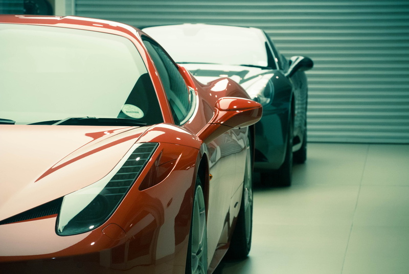city, Italy, garage, transportation, motor vehicle, travel, car, mode of transportation, no people, stationary, retro styled, Ferrari, close-up, outdoors