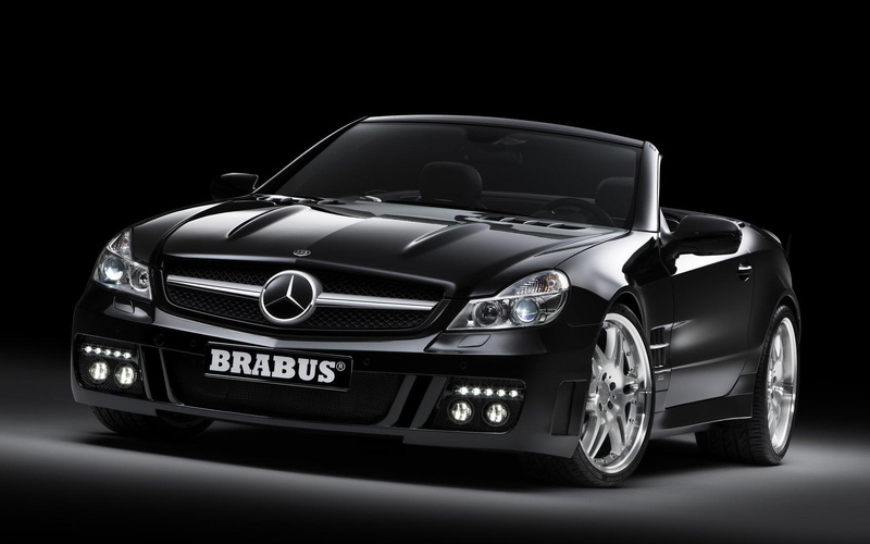 1080P, black, sl, 1920x1200, brabus, benz, mercedes-benz sl-class, cars, mercedes-benz, mercedes, class