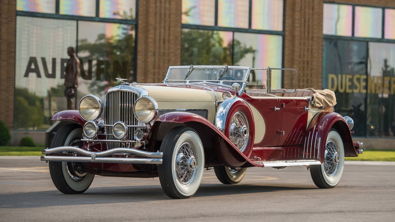 1080P, Full-Size Car, Duesenberg, Car, Duesenberg Model SJ Sweep Panel Phaeton by LaGrande, Luxury Car, Old Car, Red Car, Duesenberg SJ, Vintage Car