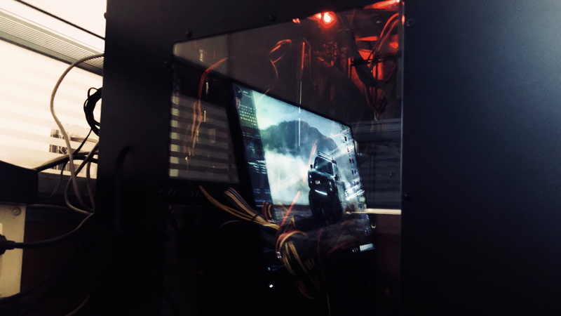 illuminated, rear view, aircooled, transparent, lighting equipment, windows, neon, workstation, indoors, nvidia, cpu, leisure activity, glass, vehicle interior