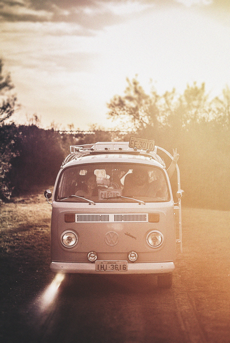 sunlight, trip, land vehicle, field, motor vehicle, 4K, land, close-up, plant, outdoors, goodvibes, kombi, no people, tree, day, selective focus, transportation