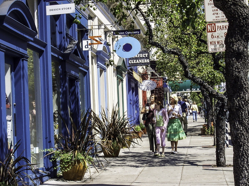 built structure, real people, building exterior, travel Destinations, san francisco, day, city, fillmore, photo, tree, California, california, plant, sidewalk