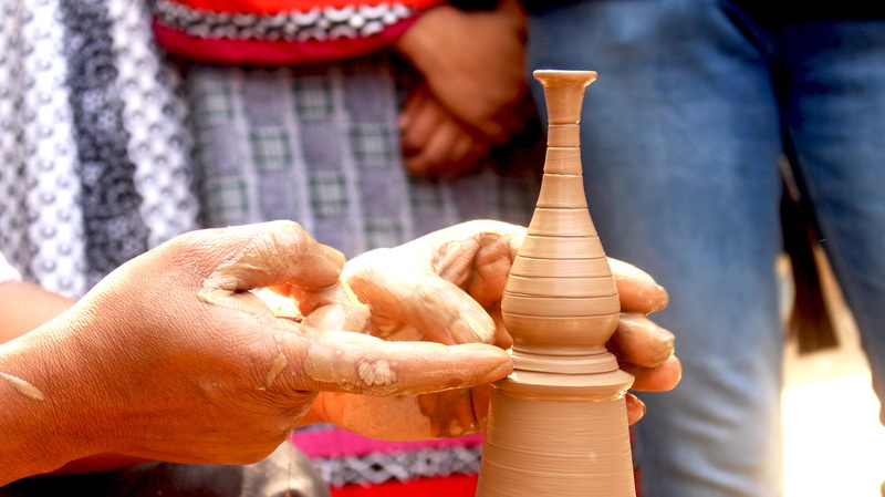 clay, casual clothing, craftsperson, food and drink, women, photography, two people, human Finger, day, men, holding, brown, accessories, hand, making