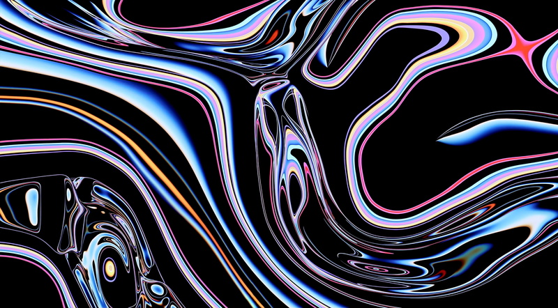 digital art, 4K, chrome, 4K, MacBook