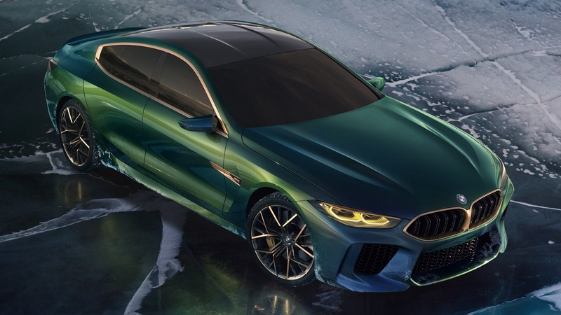 BMW, BMW M8 Gran Coupe, Car, Concept Car, Green Car, Luxury Car, 1080P
