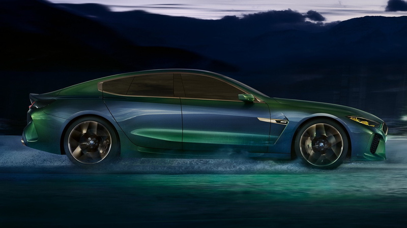 Concept Car, Luxury Car, 1080P, BMW M8 Gran Coupe, BMW, Green Car, Car
