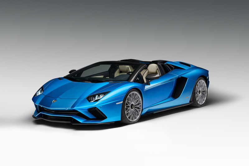 blue, 2K, 2018, lamborgini, Lamborghini Aventador S Roadster, 4K, aventador