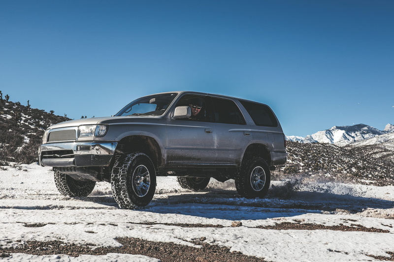 snowcapped mountain, cold temperature, environment, 2K, clear sky, 4x4, off-Road Vehicle, mountain, snow, runner, motor vehicle, toyota, sky, offroad