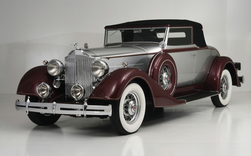 chrome, day, land vehicle, antique, wheel, vintage, wealth, red, 1080P, Packard, convertible, transportation, luxury, mode of transportation, no people