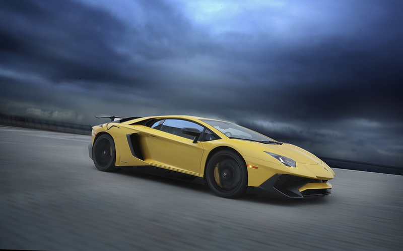 Race Tracks, Motion Blur, 2K, car, Lamborghini Aventador LP750 4 SV