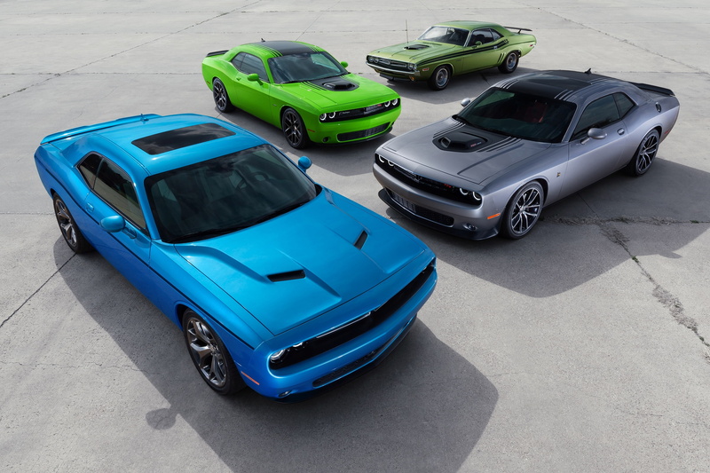 cars, four, 1970, Dodge, coupes, muscle, blue, R/T, and, 2K, Challenger, grey, assorted, 2015, green, color